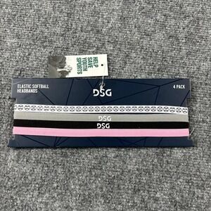 DSG Strikeout Softball Headbands 4‎ Pack Multi-Color Elastic Sports Hair Bands